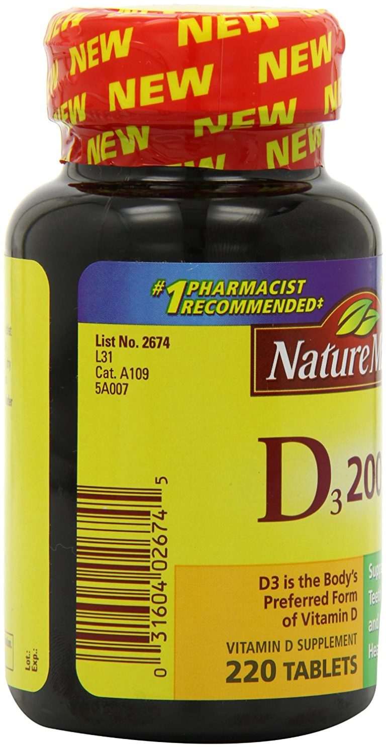 Nature Made Vitamin D3 2000 IU Tablets Value Size 220 Ct Need Thyroid